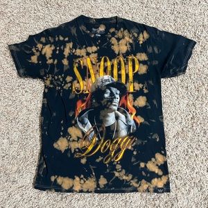 Custom bleach dye Snoop Dogg tee